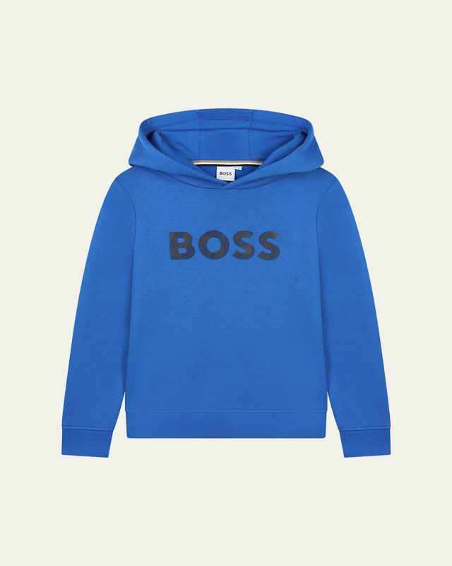 Boy's Logo-Print Hoodie, Size 4-5